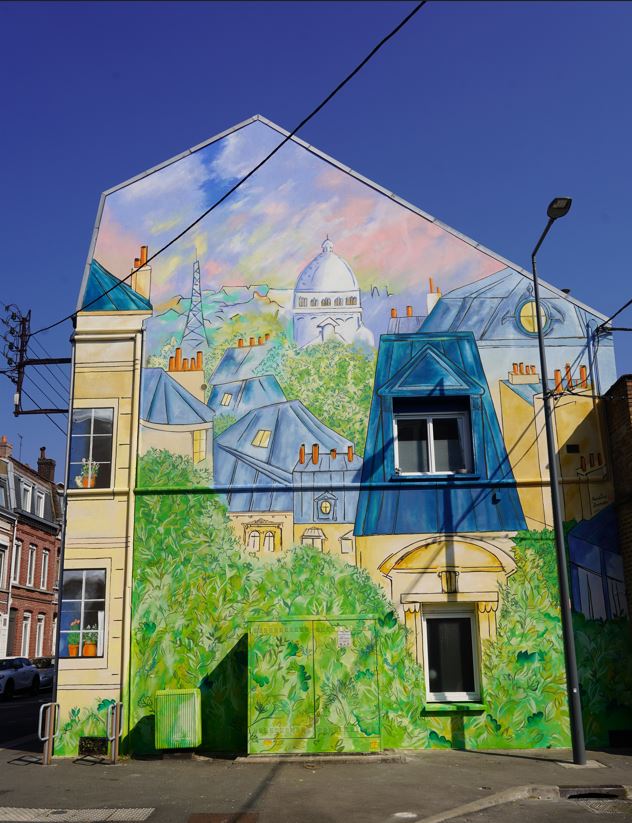 Photo de la fresque d'Aurélie Damon située rue de Paris © Ville de La Madeleine
